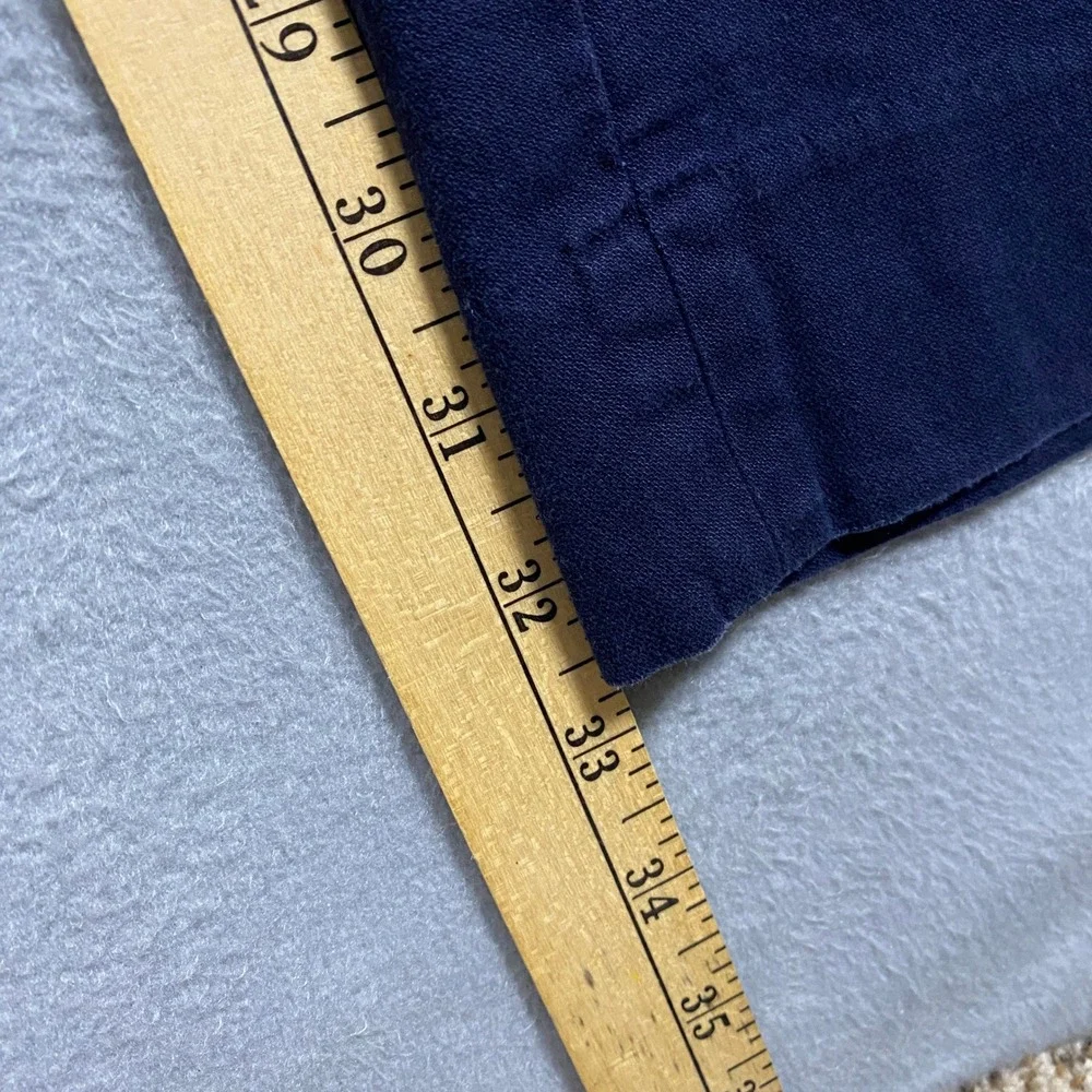 Banana Republic Aiden Chinos Mens 33x34 Navy Blue Slim Stretch Pants 359300-01